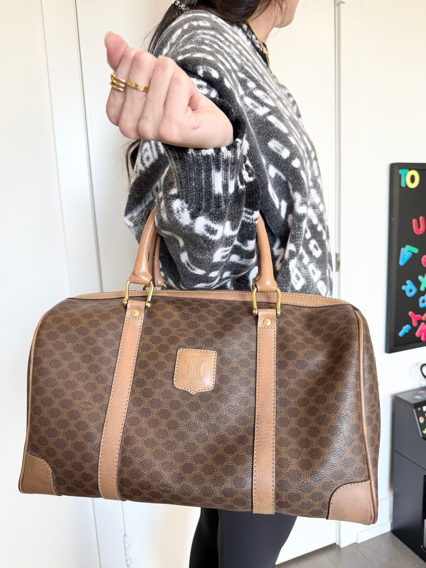 Celine macadam top handle speedy with matching insert inside . Gorgeous preloved condition