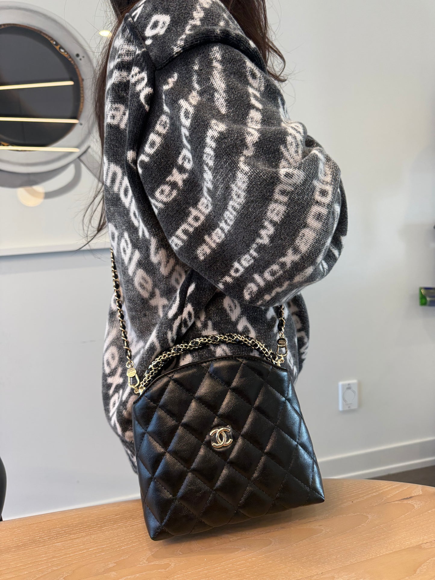 Brand new in box! Rare Chanel makeup vip novelty top handle crossbody magnetic closure 2 way ! Fits phones keys makeup wallets etc! Not a $15,000 bag ! Save your money