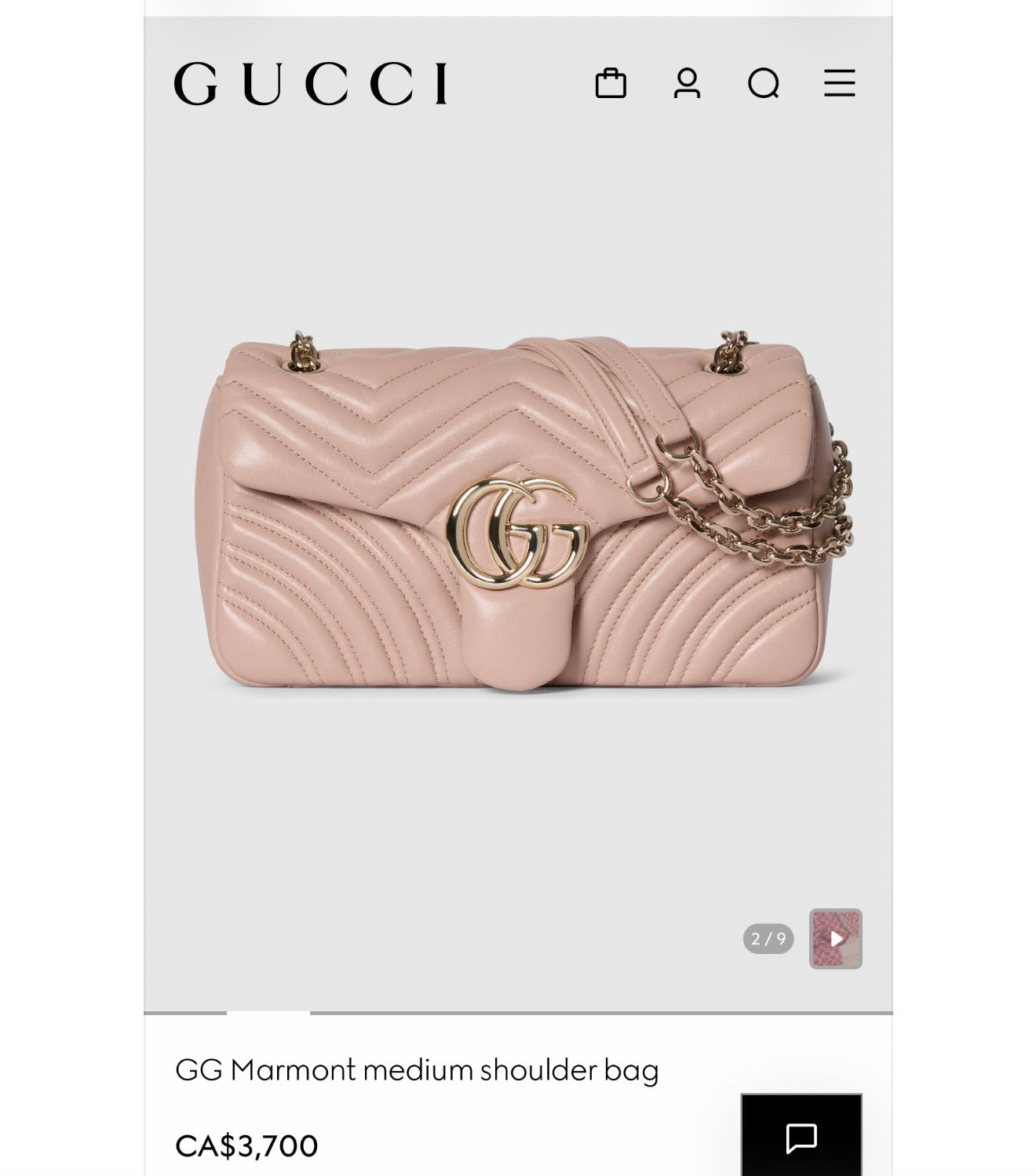Authentic Gucci Marmont Medium Porcelain Rose 2 Way Crossbody Shoulder bag in 9.5/10 condition! With original $3300 tag . Colour now discontinued and it’s currently $3700 plus tax on their website !! Fits everything!