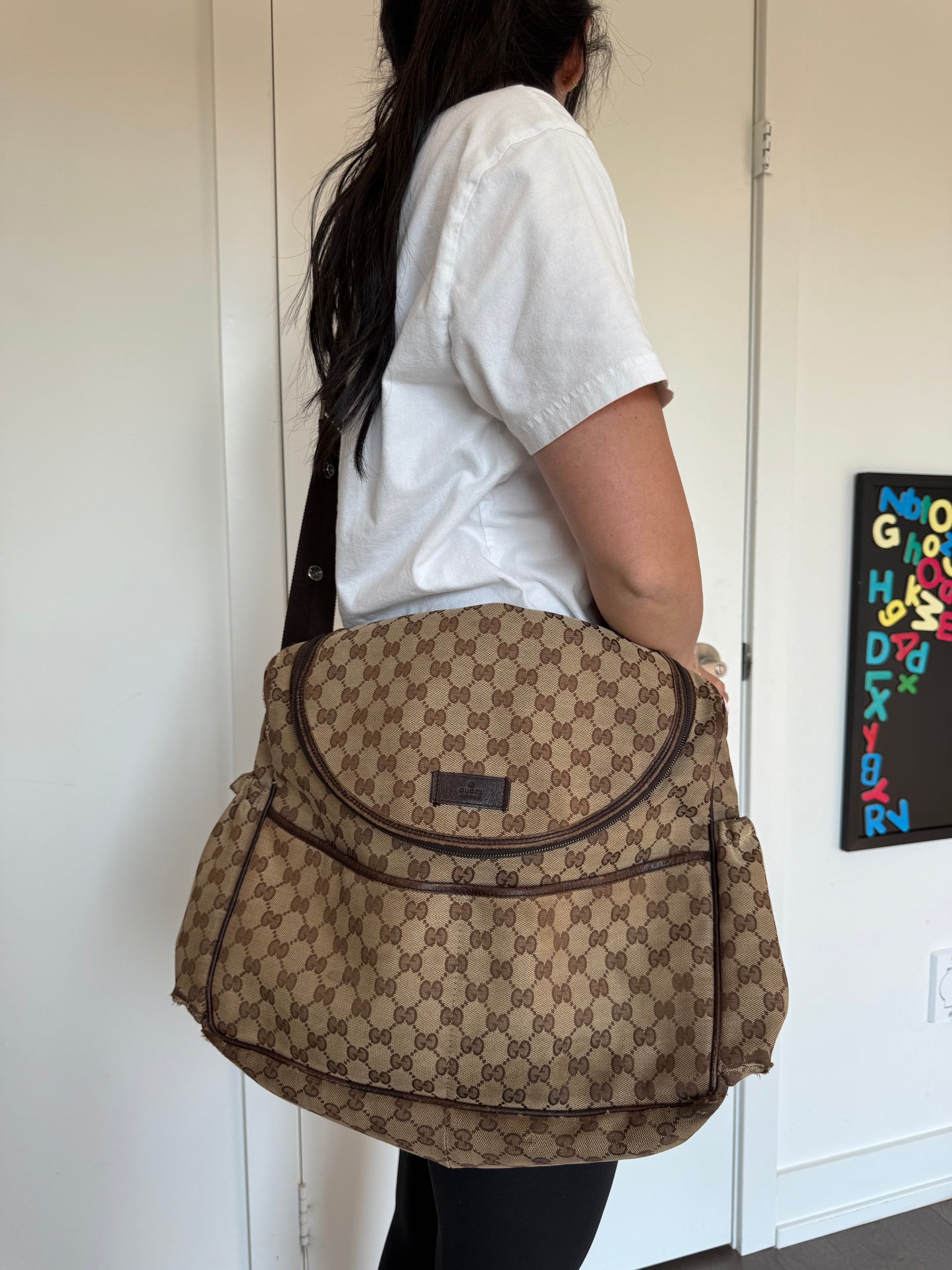 Gucci canvas diaper bag for mamas ! Retail $2500