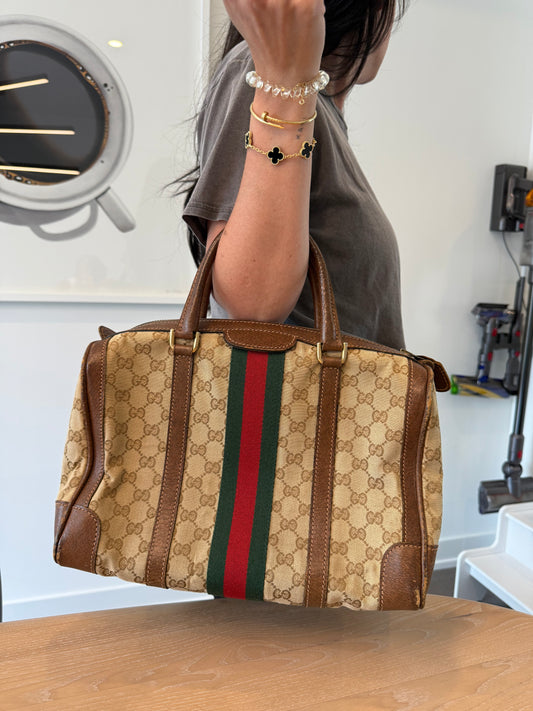 Gucci supreme gg canvas Ophidia top handle speedy