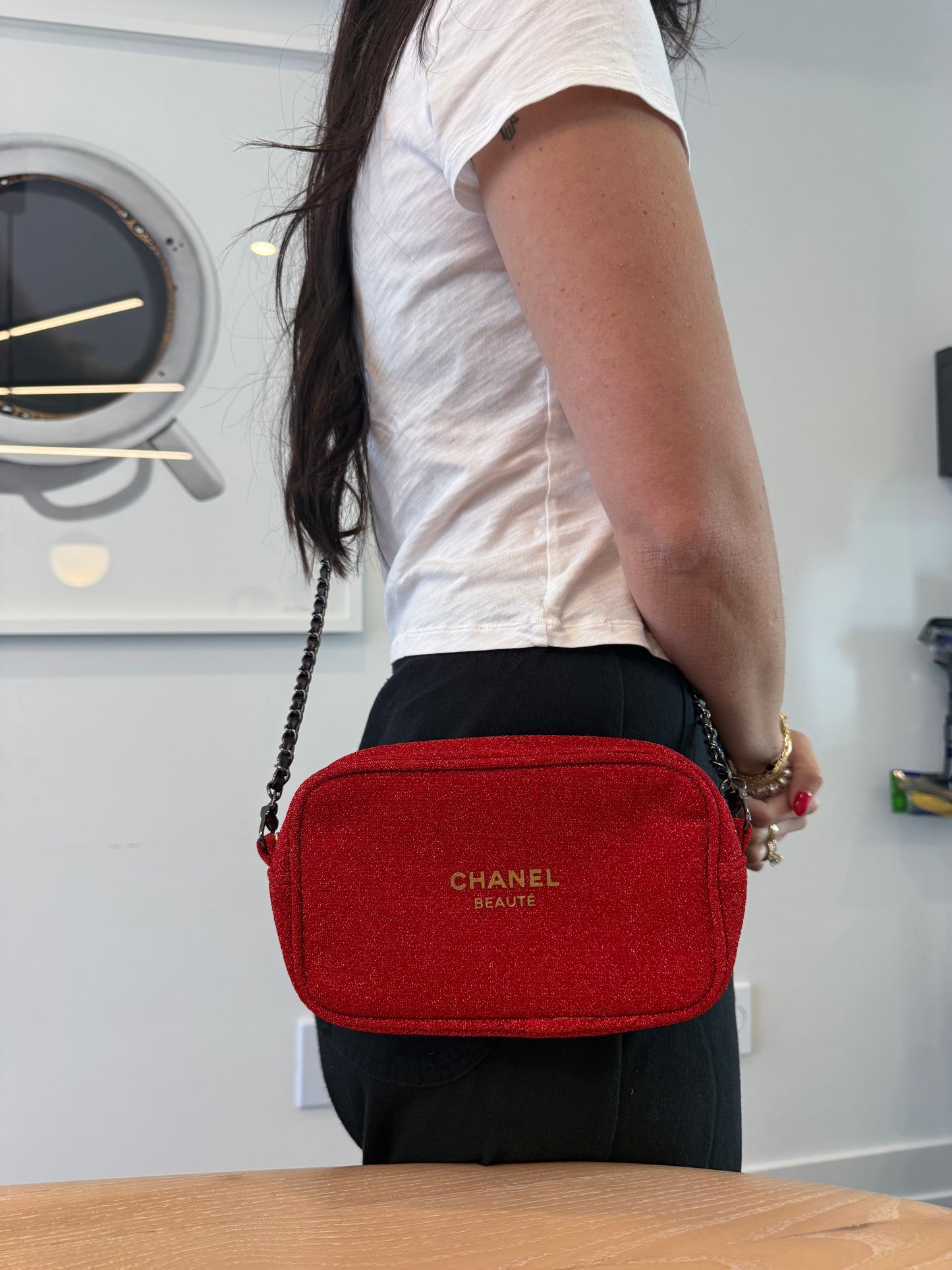 Brand New Chanel beaute crossbody bag fits everything phones wallets keys makeup etc