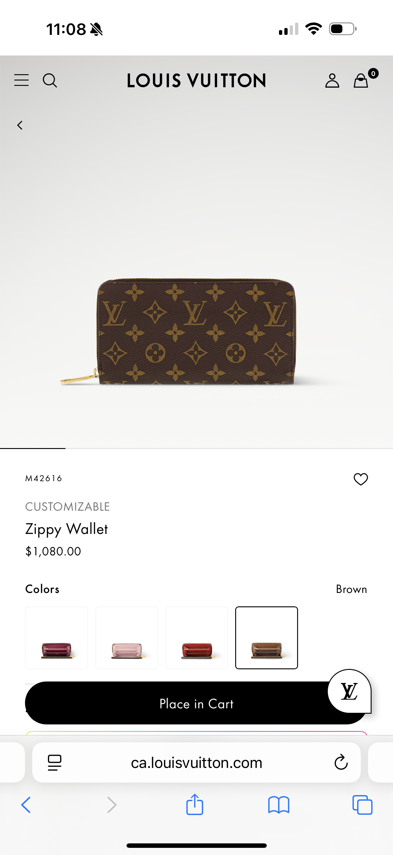 Louis Vuitton monogram zippy wallet with pink interior $1100 retail!!!! In box with gift receipt