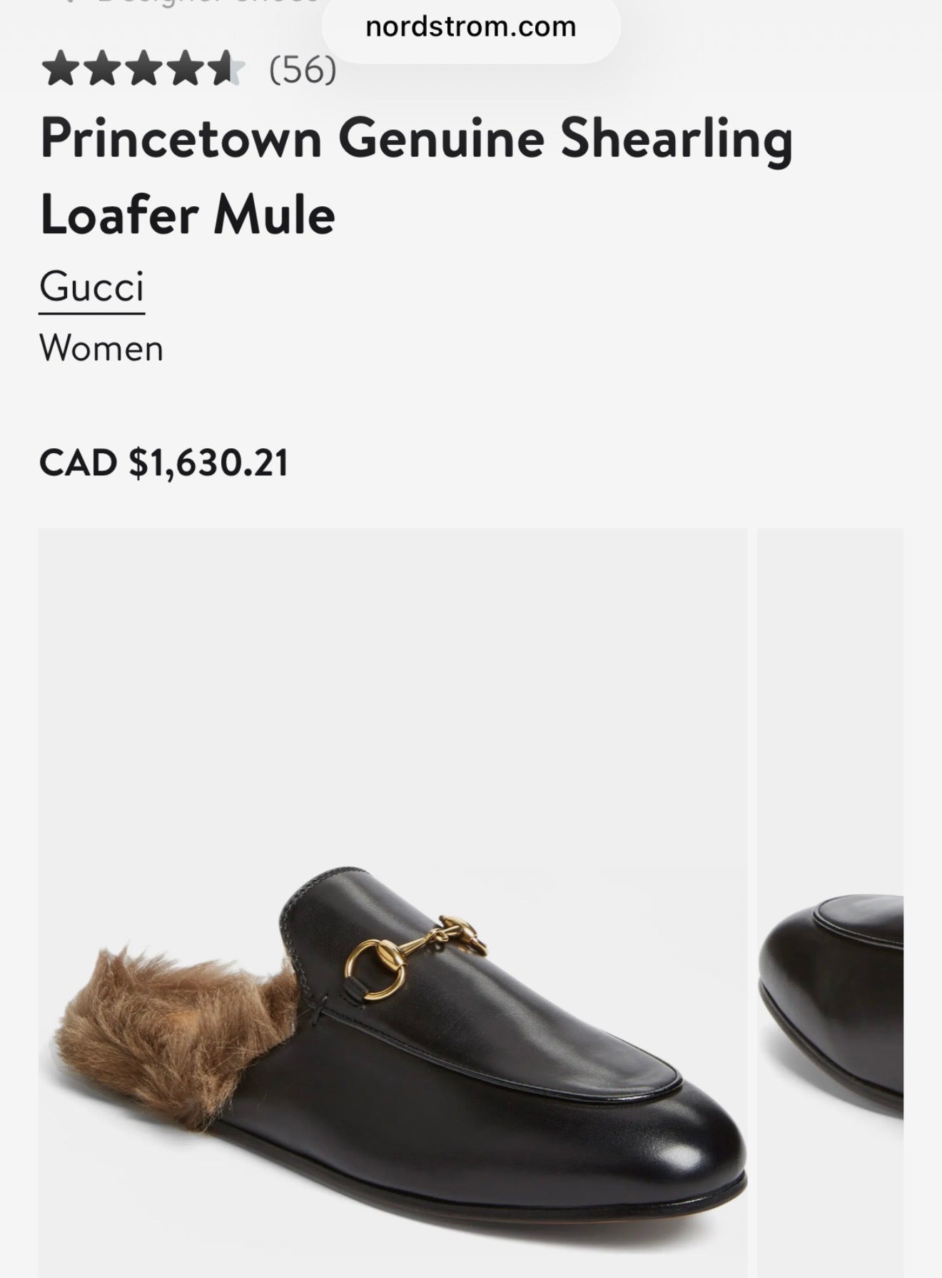 Authentic Gucci Brand New Princetown sherling mules size 35 currently $1630 + tax and Nordstrom! Was only tried on