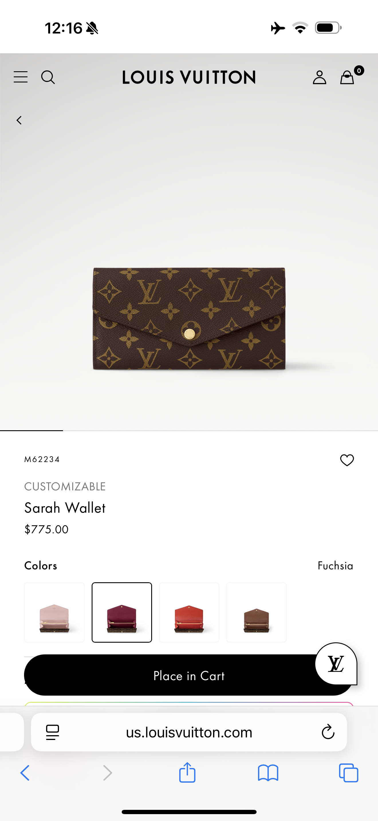 Louis Vuitton damier azur Sarah envelope wallet with added strap and dustbag in absolute pristine condition! $799 plus tax retail