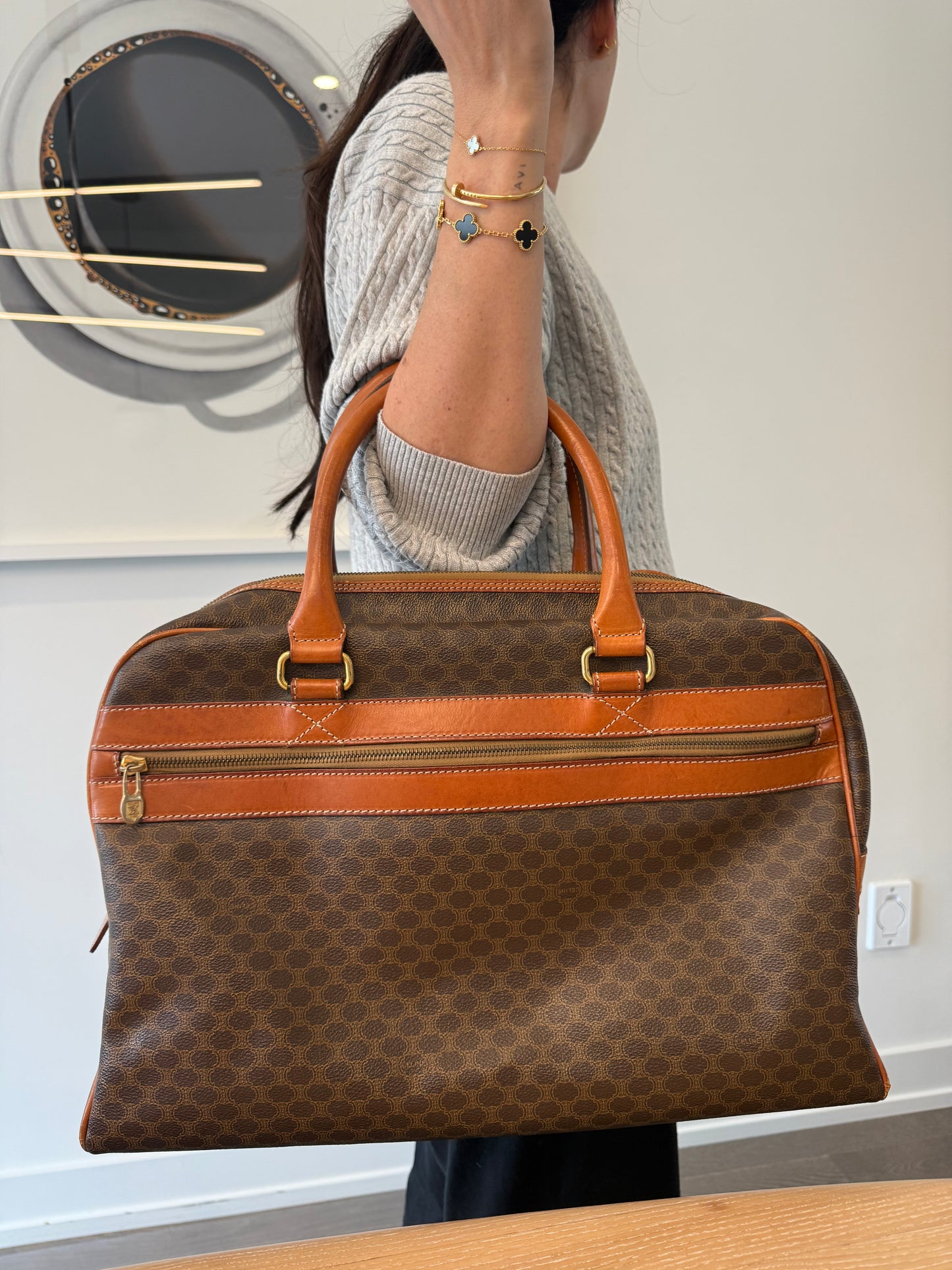 Celine macadam heavy duty top handle speedy! Absolutely stunning condition inside and out !