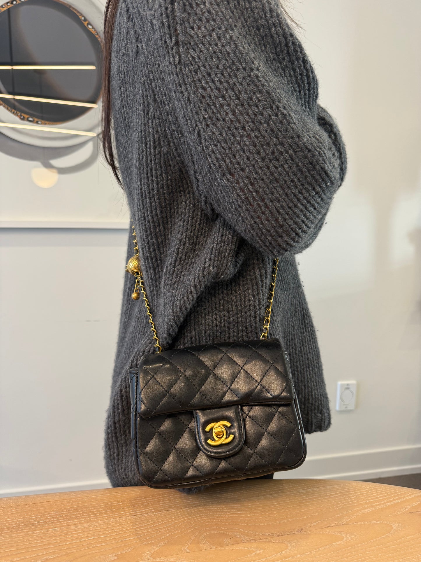 Rare Like new Chanel makeup quilted small classic flap novelty vip item! Not a $15,000 bag! Save your money and grab her ! She fits phones keys wallets etc adjustable push strap