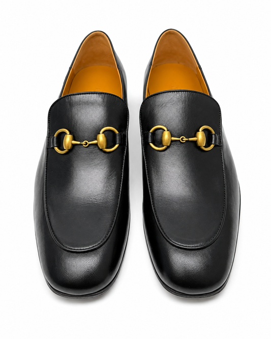 Authentic Gucci Goatskin Womens Horsebit Mid-Heel Loafers 39 Black retail $1699!! Asking over 60% off