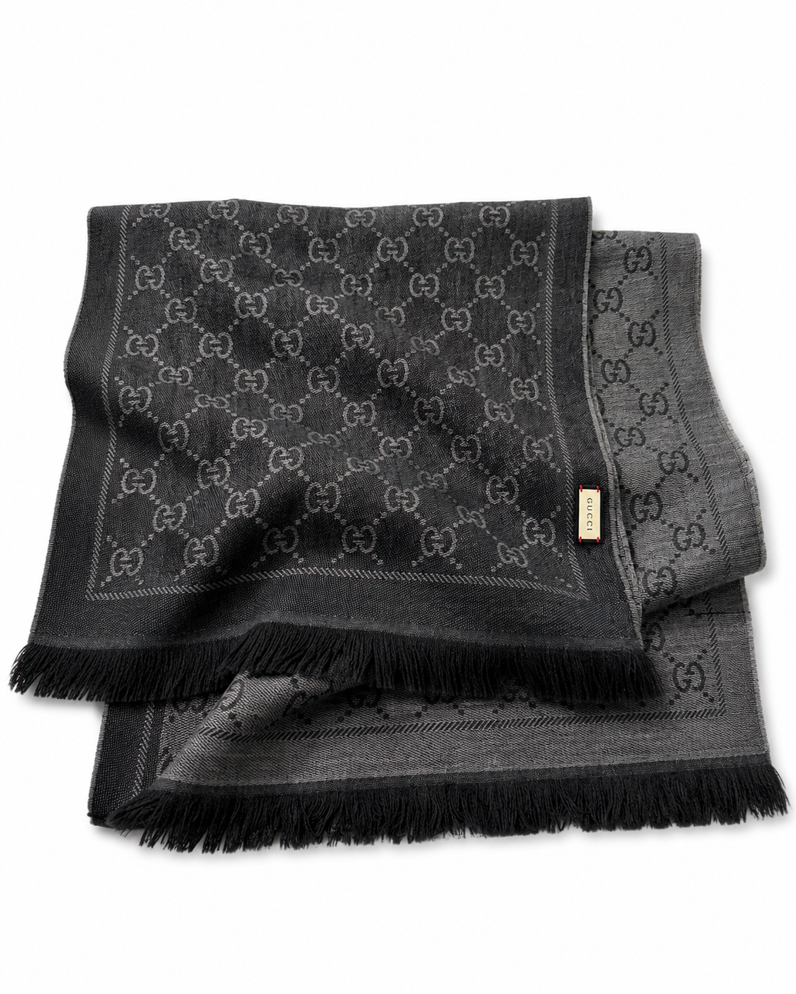 Authentic Gucci reversible double jacquard GG wool scarf $660 plus tax retail ! Worn twice