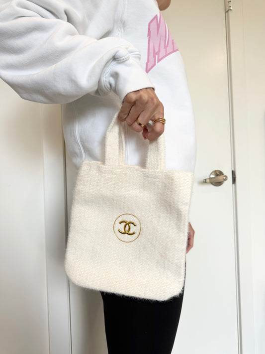 Brand new in box Chanel beauty top handle bag! Fits phones keys makeup wallets water bottles
