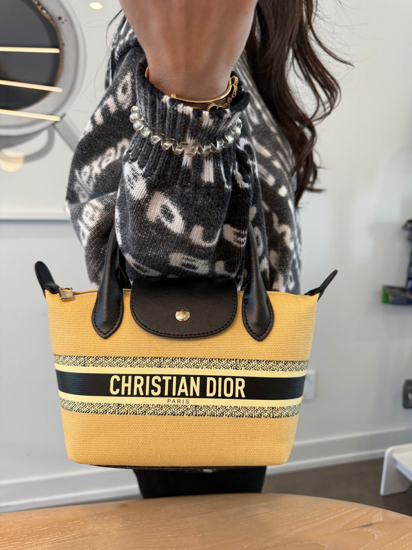 Rare like new in box Dior beauty crossbody top handle zipper top canvas bag! Fits phones wallets keys makeup etc