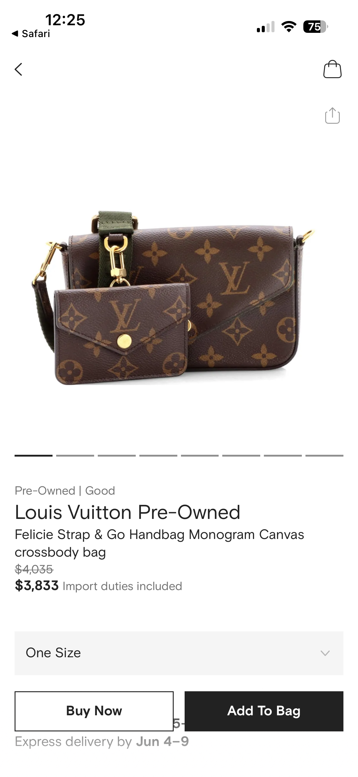 Authentic Louis Vuitton Monogram Sarah Feliecie adjustable logo green strap with cardholder strap and go !!! Retail $3650! Absolutely pristine new edition microchipped!
