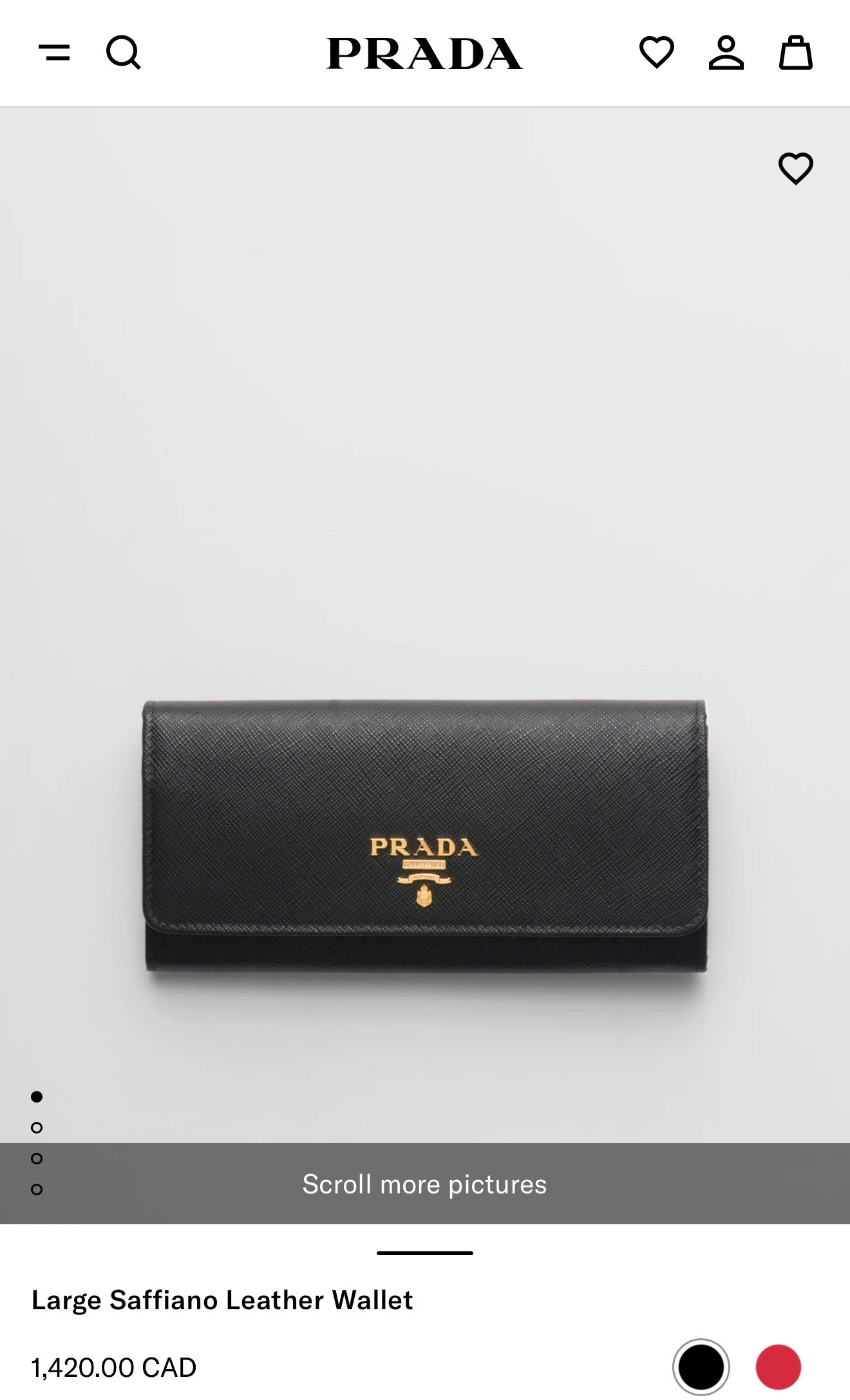 Authentic Prada saffiano wallet in box with authenticity card plus added adjustable removable strap and original cardholder ! Fits phones etc Retail $1500 plus tax!