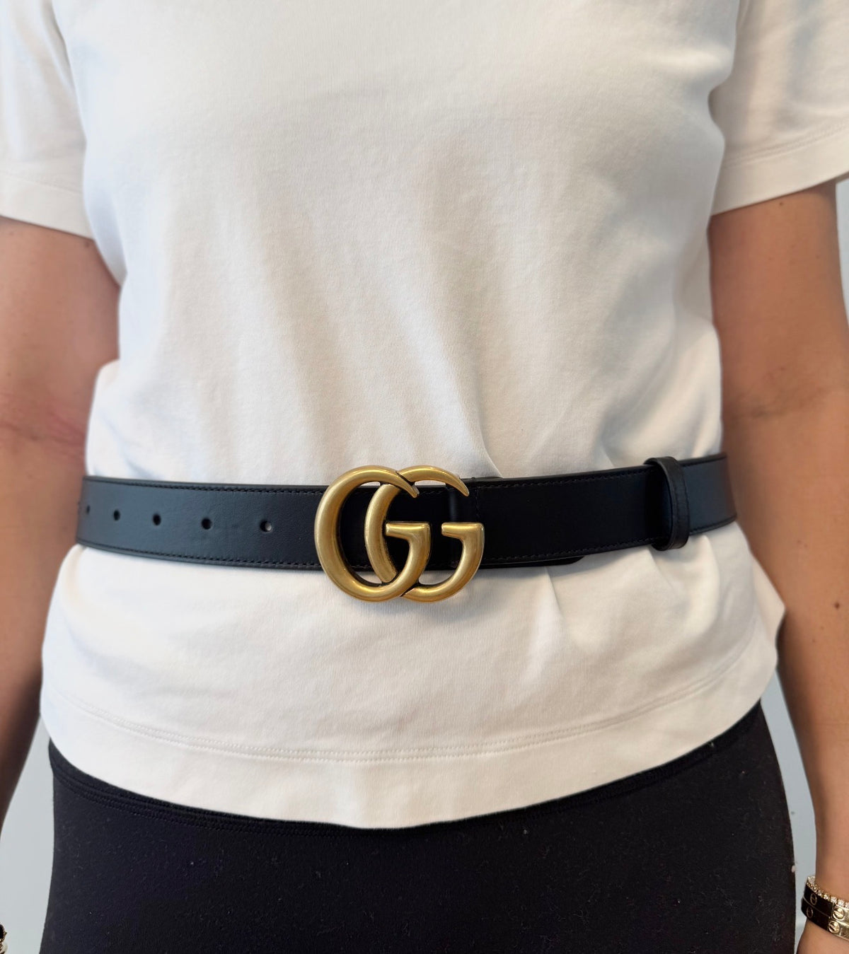 Authentic Gucci Brand new condition Marmont wide belt size 75 fits xs and s retail $755 plus tax