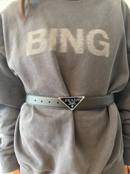 Brand new in box Prada saffiano leather women’s belt size 80 fits xs and s retail is over $1000