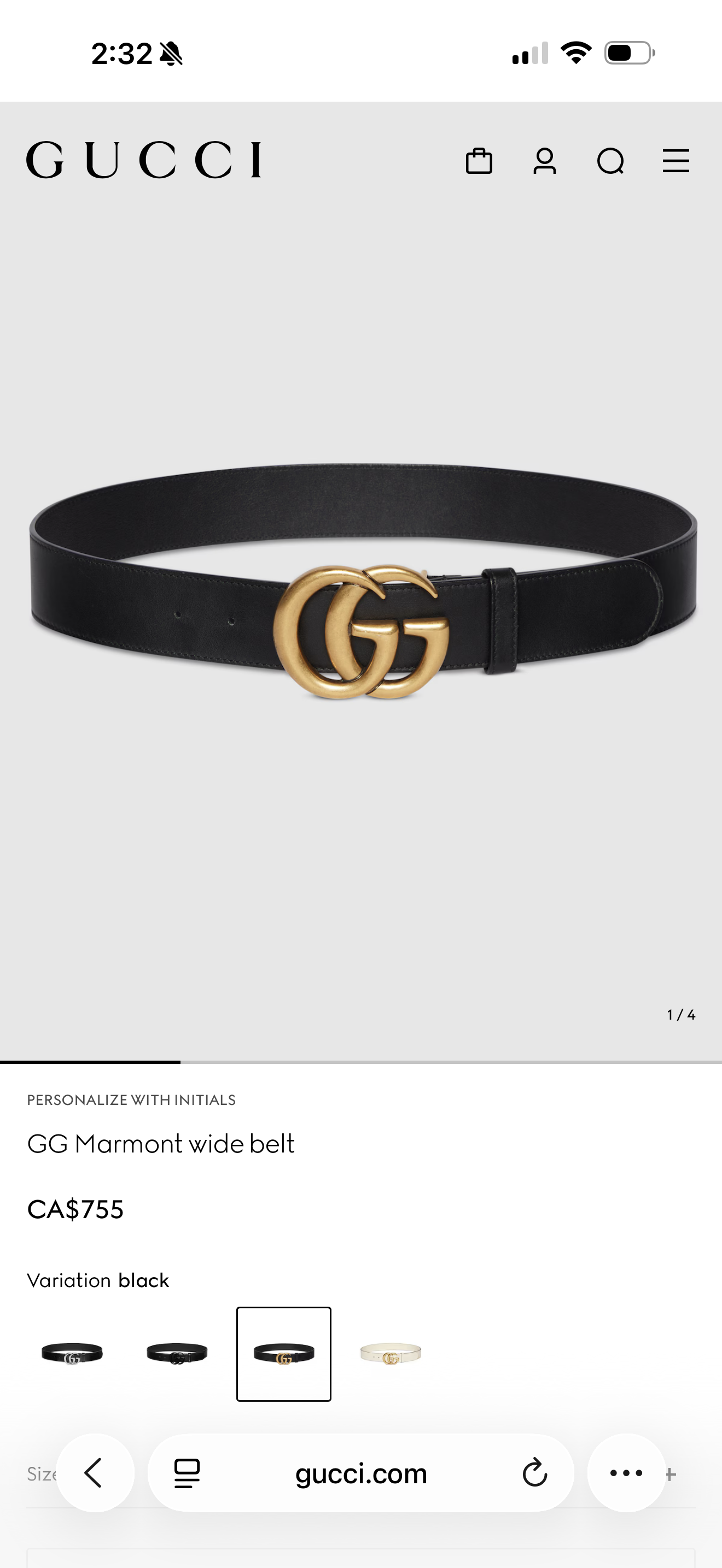 Gucci oversized gg Marmont belt in box size 80 fits xs and s retail is $755 plus tax gorgeous preloved condition