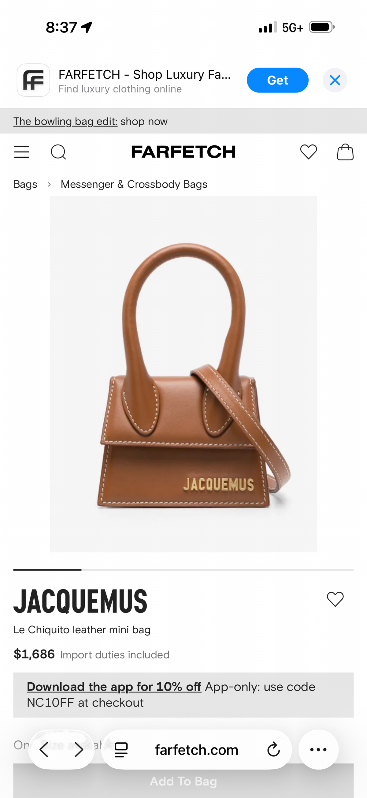 Authentic Jacquemus Le Chiquito leather mini bag in tan in dustbag with removeable original adjustable strap client paid $1600 plus tax fits cardholders and lipstick , keys . Perfect evening bag