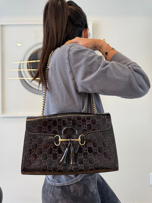Rare Gucci black Gucci soma shoulder chain bag with tassel this is a large piece that fits everything