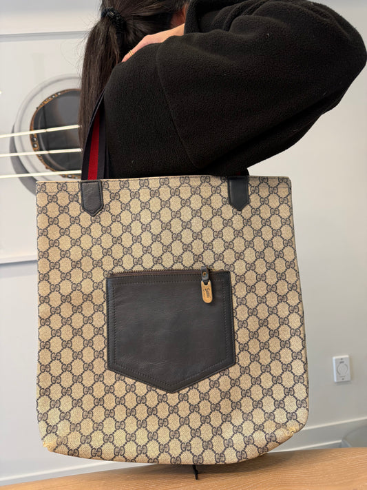 Authentic Gucci supreme blue web tote in gorgeous preloved condition