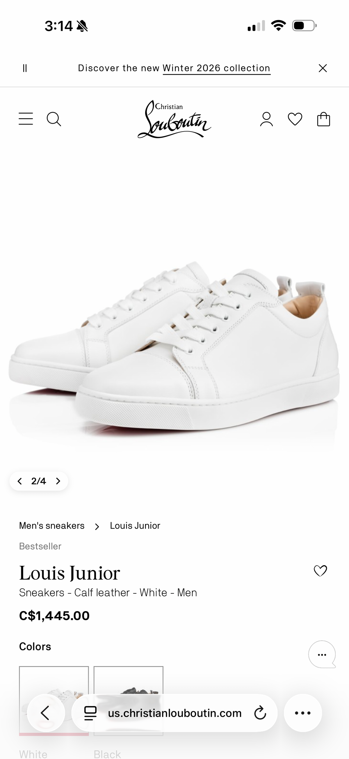 Authentic Christian Louboutin Louis junior women’s size 38 sneakers . Red bottoms! In dustbags and box ! Client paid $1400 plus tax worn 5 times like new!