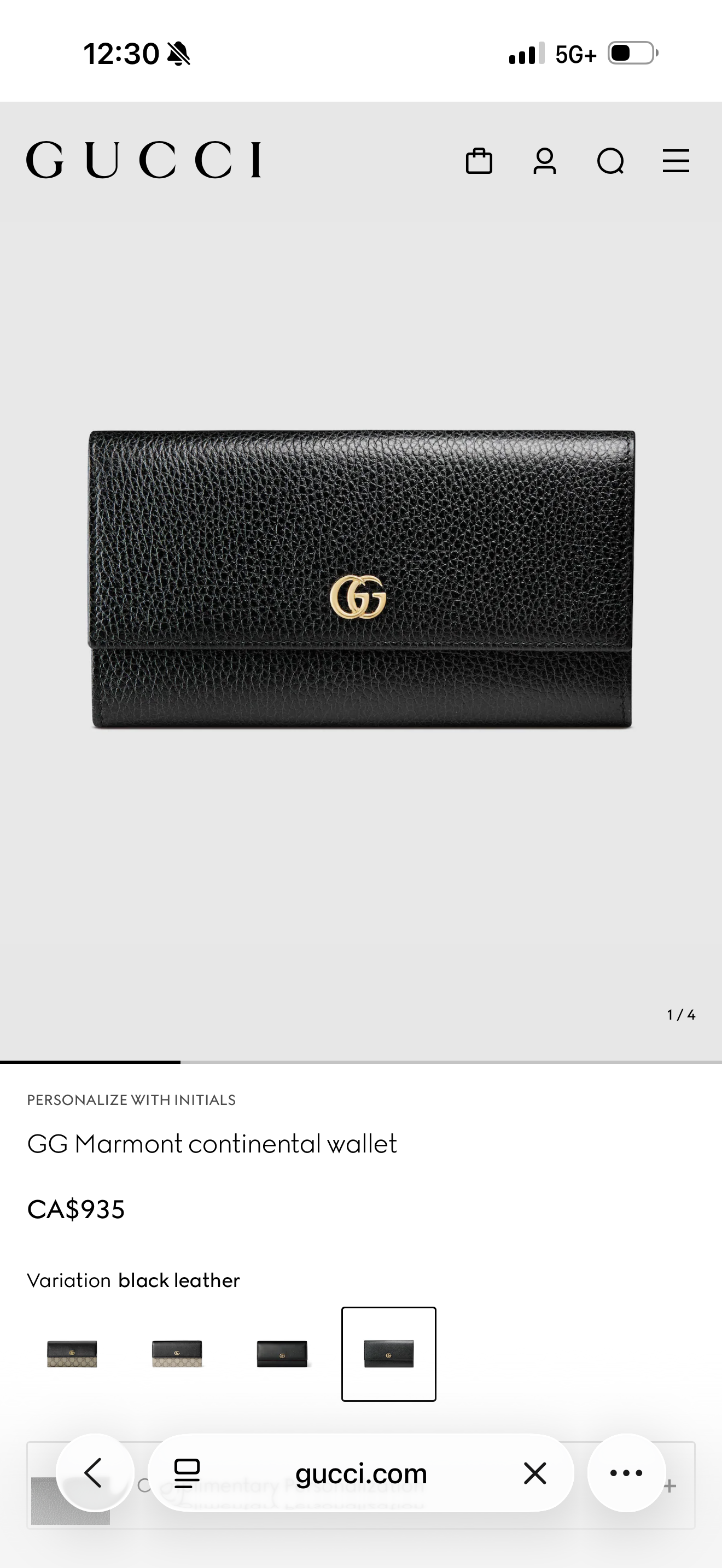 Rare Gucci flap marmont black and gold pristine wallet with added removeable strap! Over $1000 retail