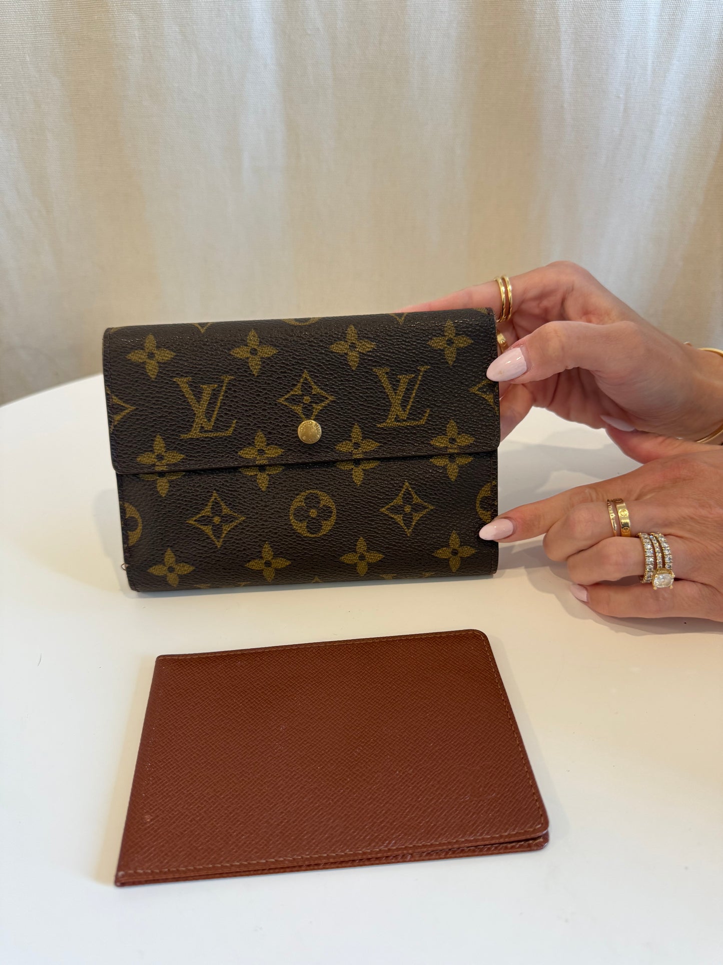 Louis Vuitton monogram tresor trifold wallet and cardholder  set in gorgeous condition