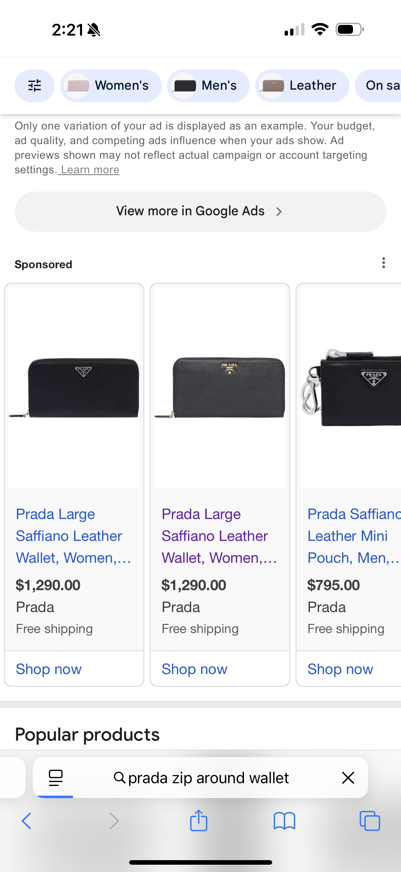 Retail $1290 Prada saffiano tweed pristine condition zip around