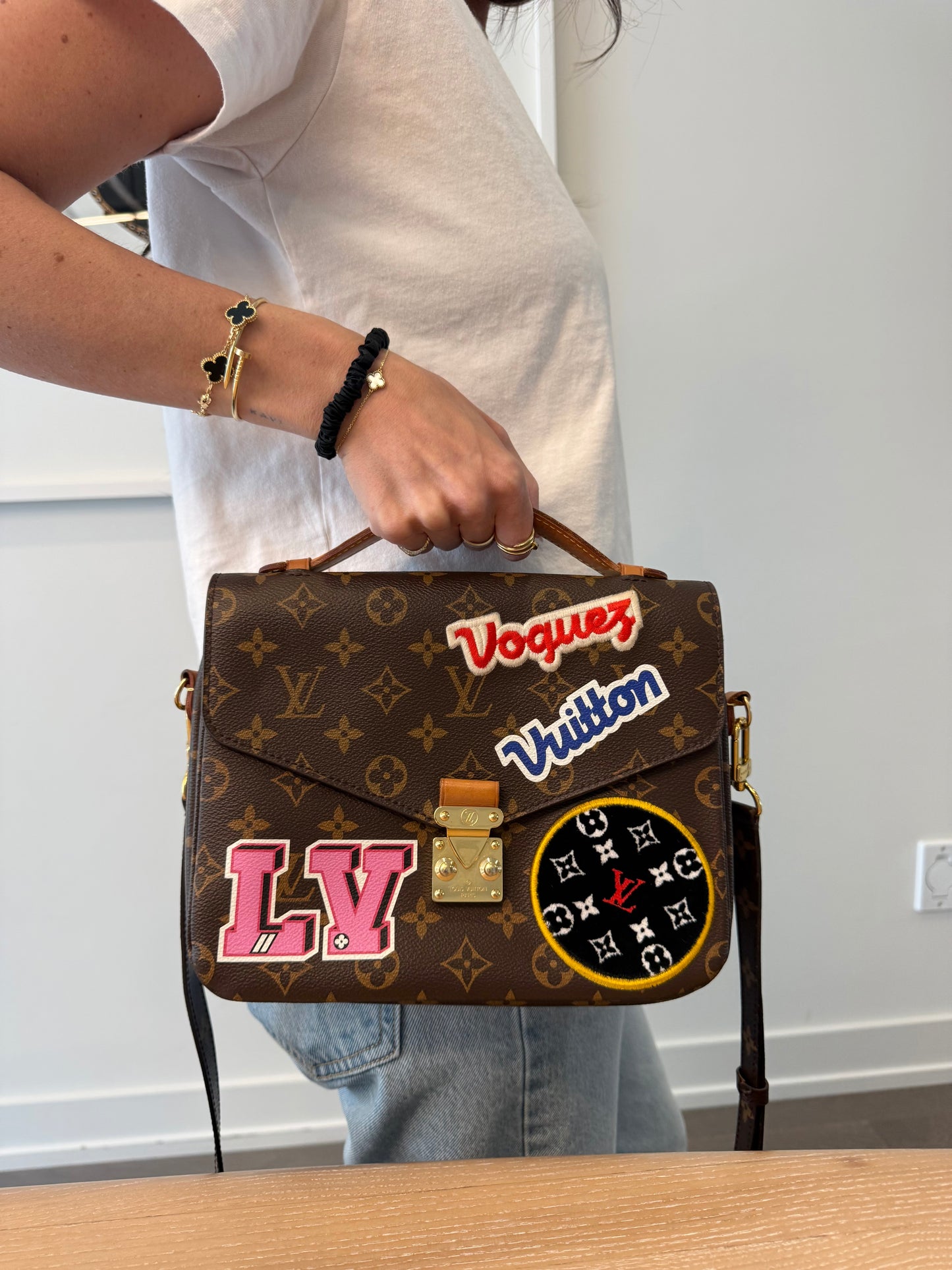 Authentic Louis Vuitton Monogram Metis Pochette Logo emblem limited edition pink interior with original heavy duty adjustable strap! Retail $4600!!! Absolutely pristine