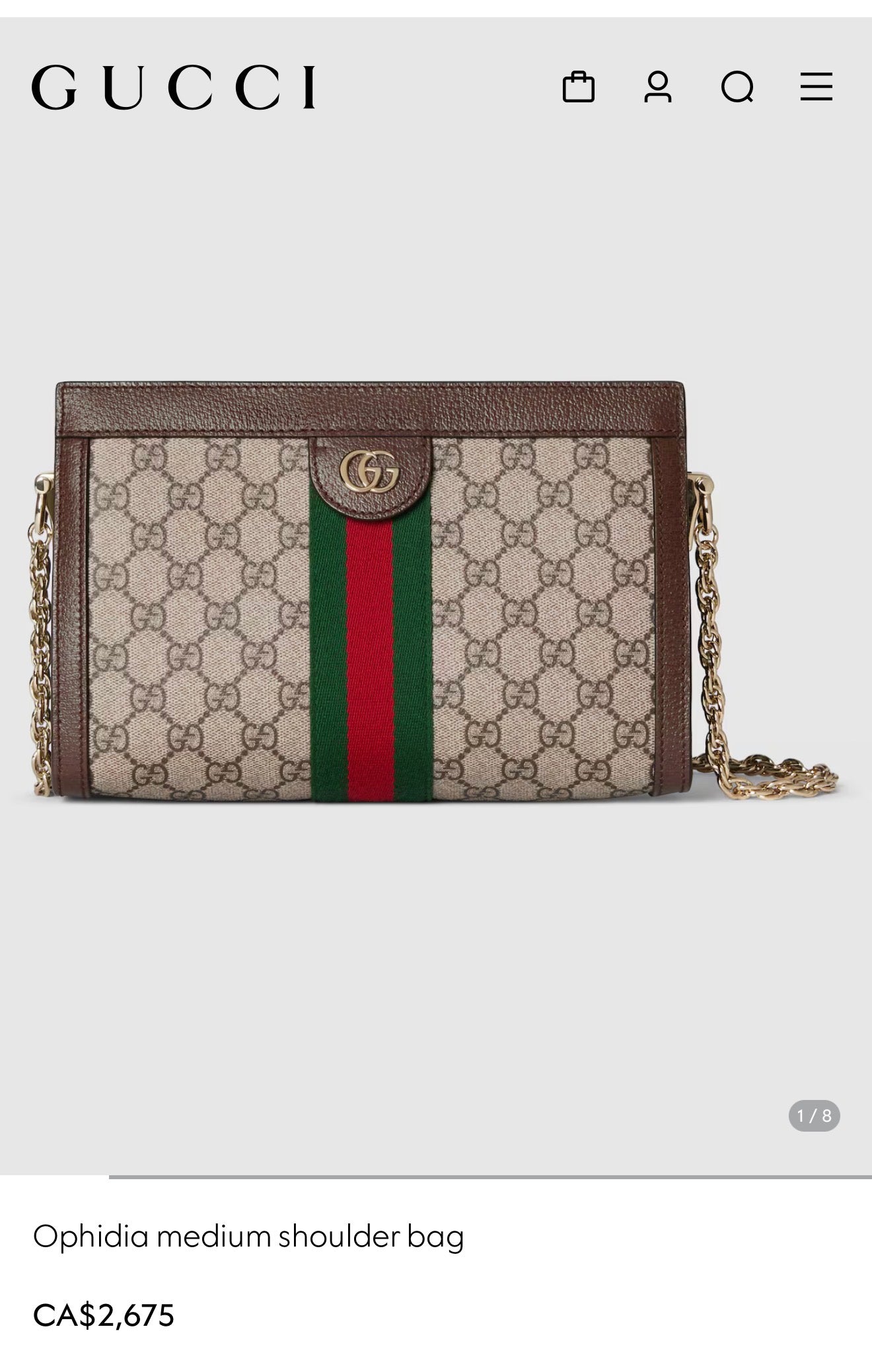 Authentic Gucci Ophidia Magnetic Closure Original heavy duty strap Ophidia crossbody !! She fits everything!! Literally 9 9.5/10 condition. Over $3000 with tax