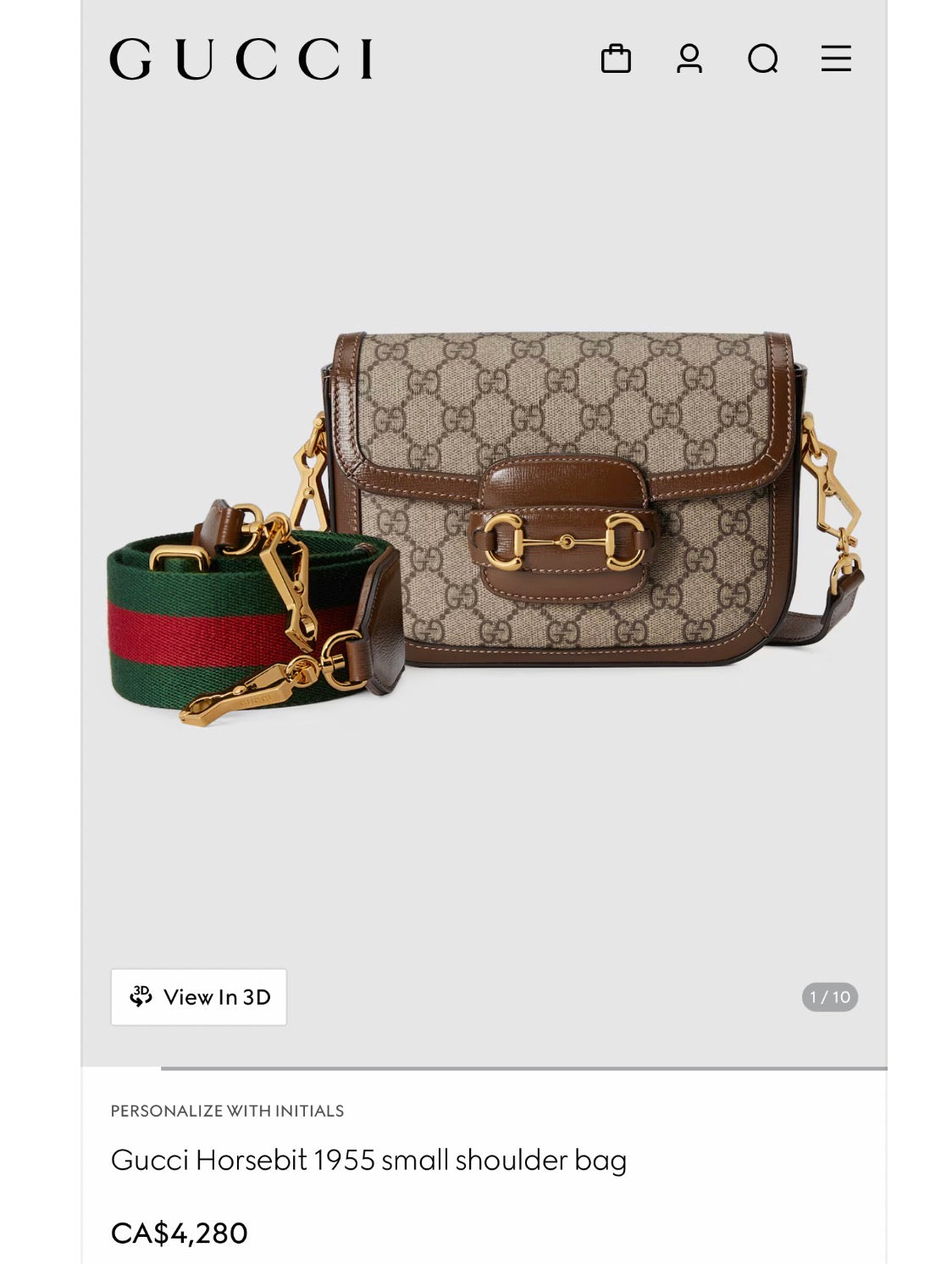 Authentic Gucci Supreme Ophidia Horsebit 1955 Crossbody Bag with adjustable original Ophidia strap retail $4280 + tax!! Gorgeous preloved condition !Asking 50% off!! Fits phones keys makeup cardholders etc