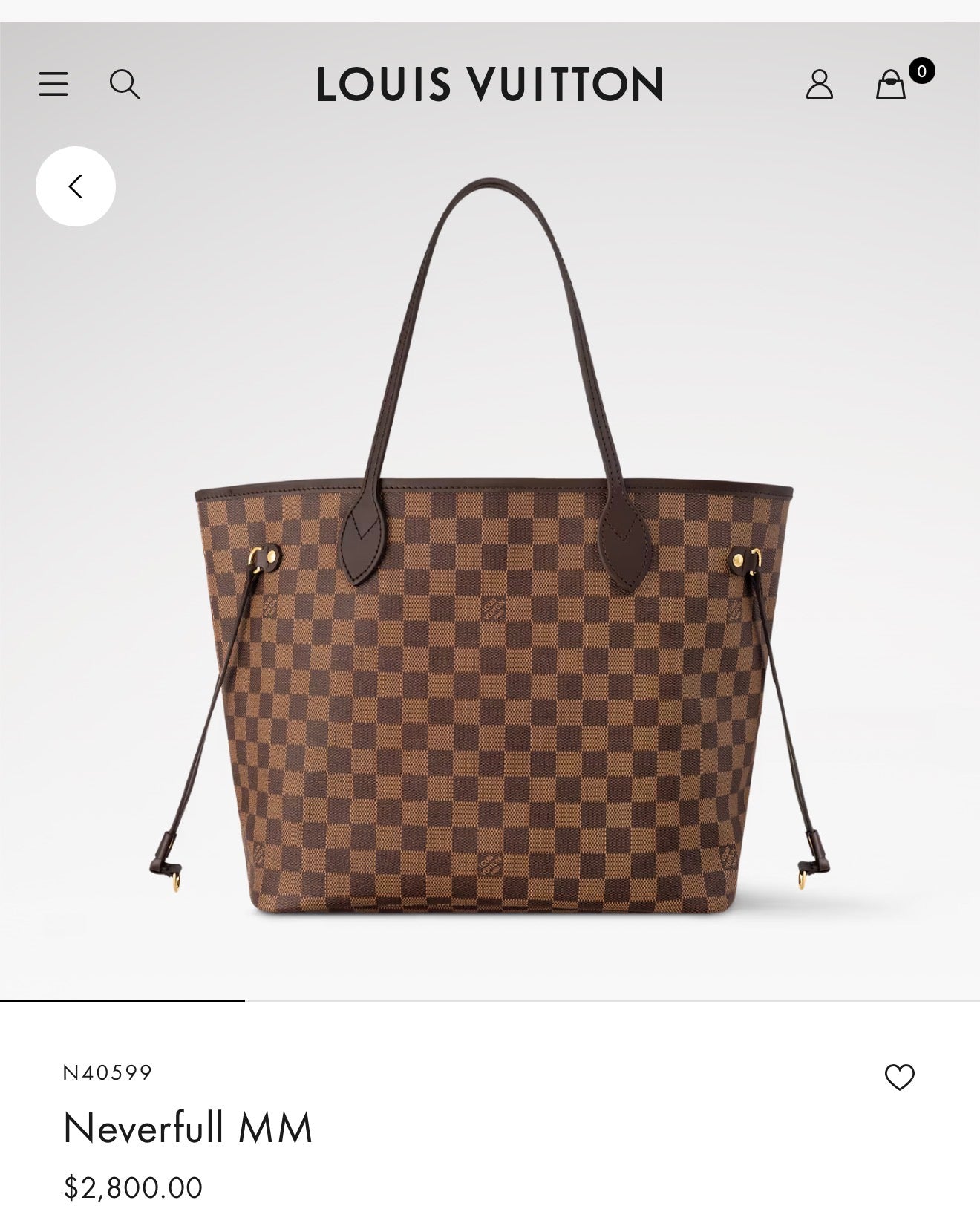 Authentic Louis Vuitton Damier Ebene MM Neverfull in box with no rips or tears on handle or trim!! Cherry interior unbelievable preloved condition retail is $2800 plus tax !