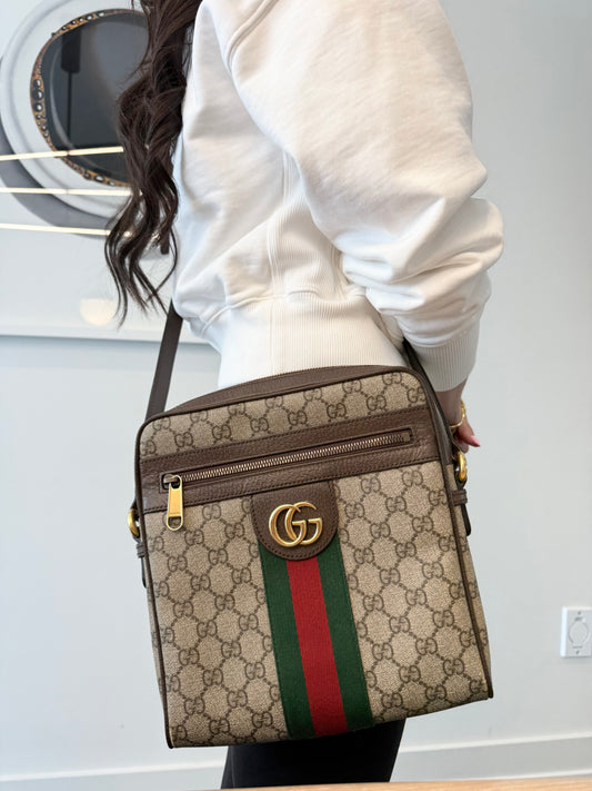 Authentic Gucci Supreme Ophidia Unisex Adjustable Strap Crossbody Messenger Bag ! Over $2500 plus tax online ! Absolutely pristine 9 9.5/10