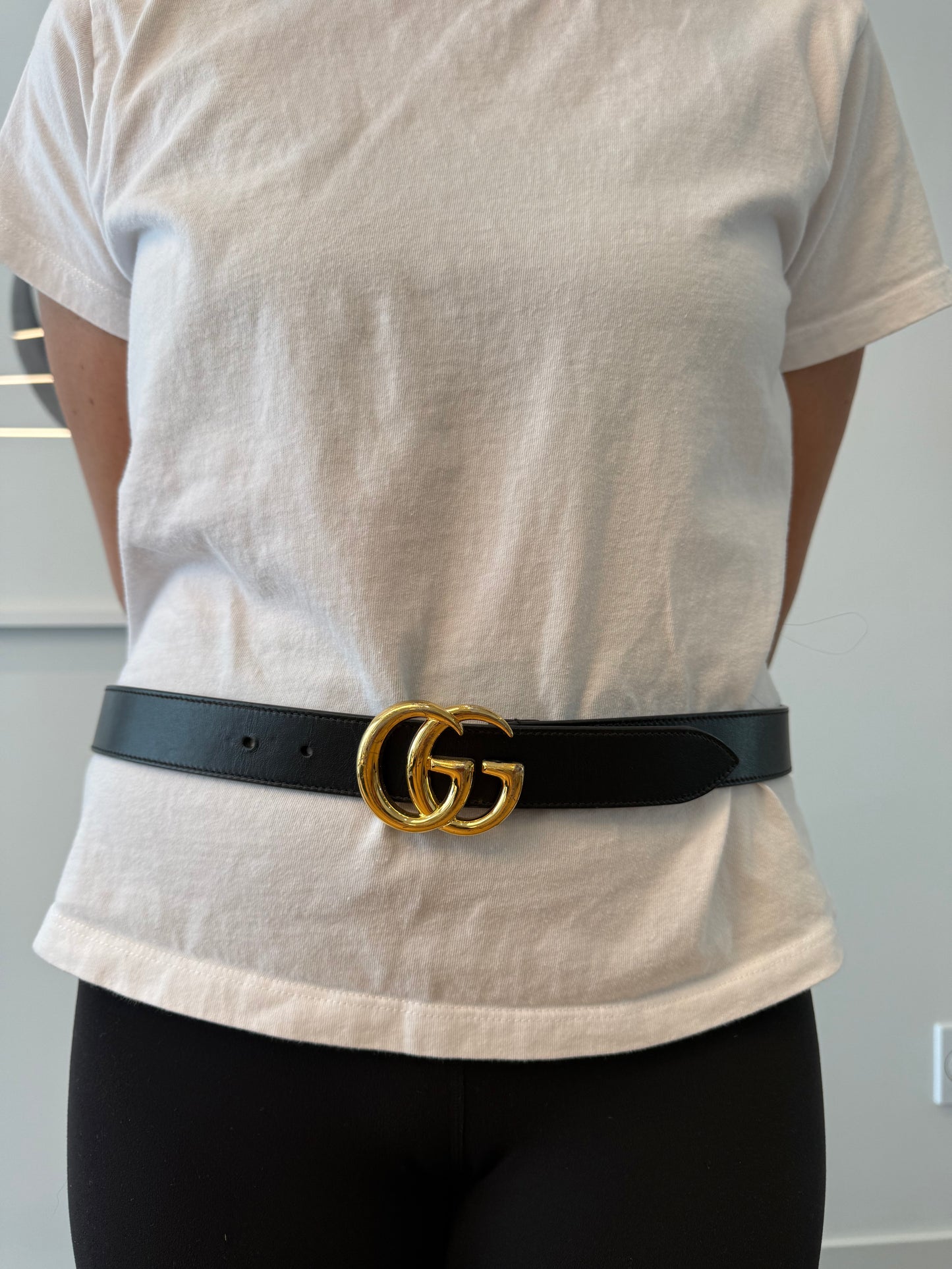 Authentic Gucci Black / Gold Marmont Size 85 women’s belt size fits small and medium! $755 + tax retail.  50% off