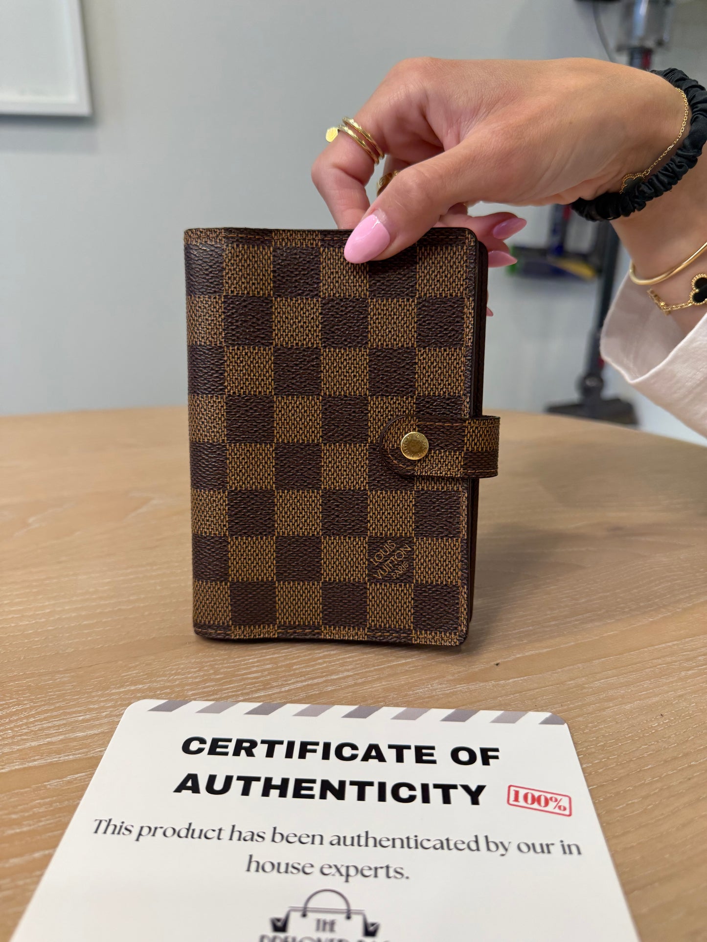 Authentic Louis Vuitton Damier Ebene PM Agenda in brand new condition