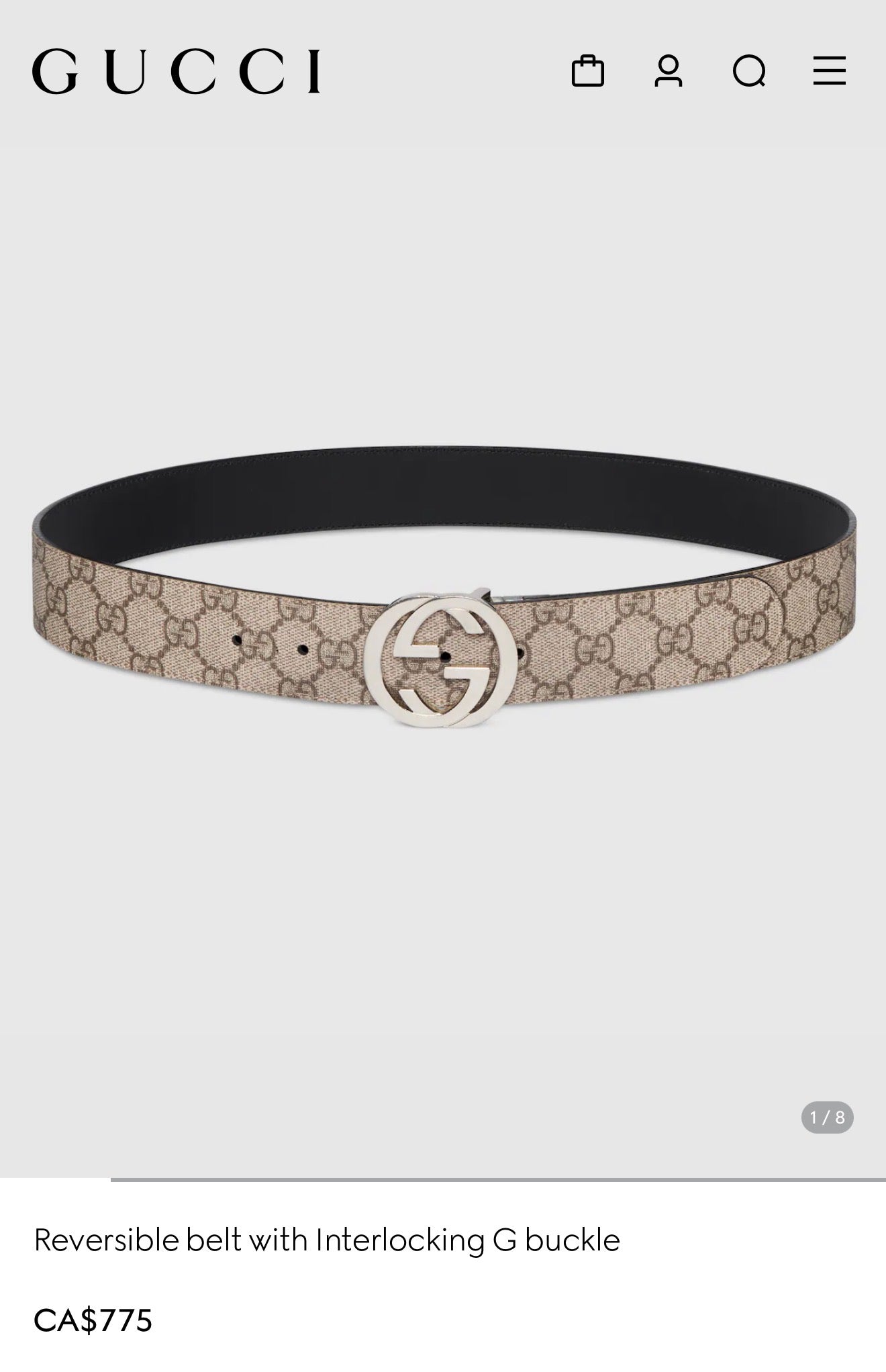 Authentic Gucci Marmont Supreme Reversible size 90 belt in like new condition retail is over $800!! Fits smal medium and large