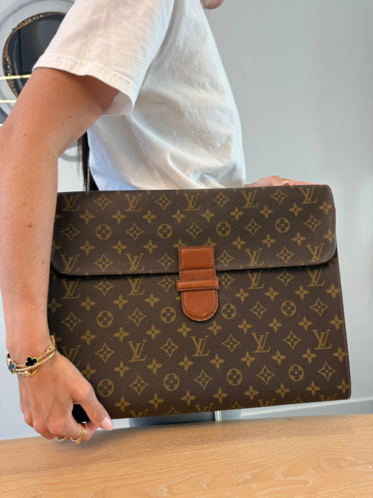 Louis Vuitton Monogram Porte Briefcase fits all laptops etc