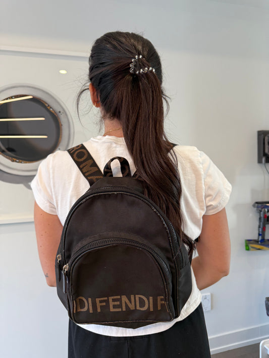 Fendi zucchini backpack with Fendi adjustable straps!