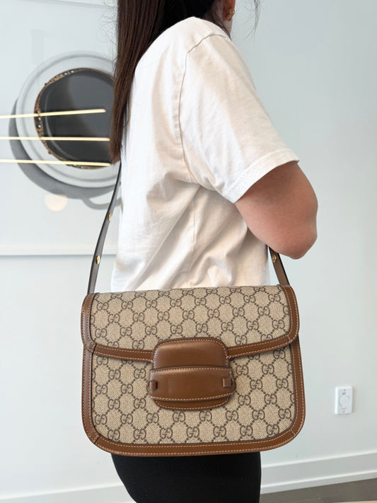 Authentic Gucci supreme flap adjustable strap crossbody shoulder bag! Client paid $4300 plus tax!!!