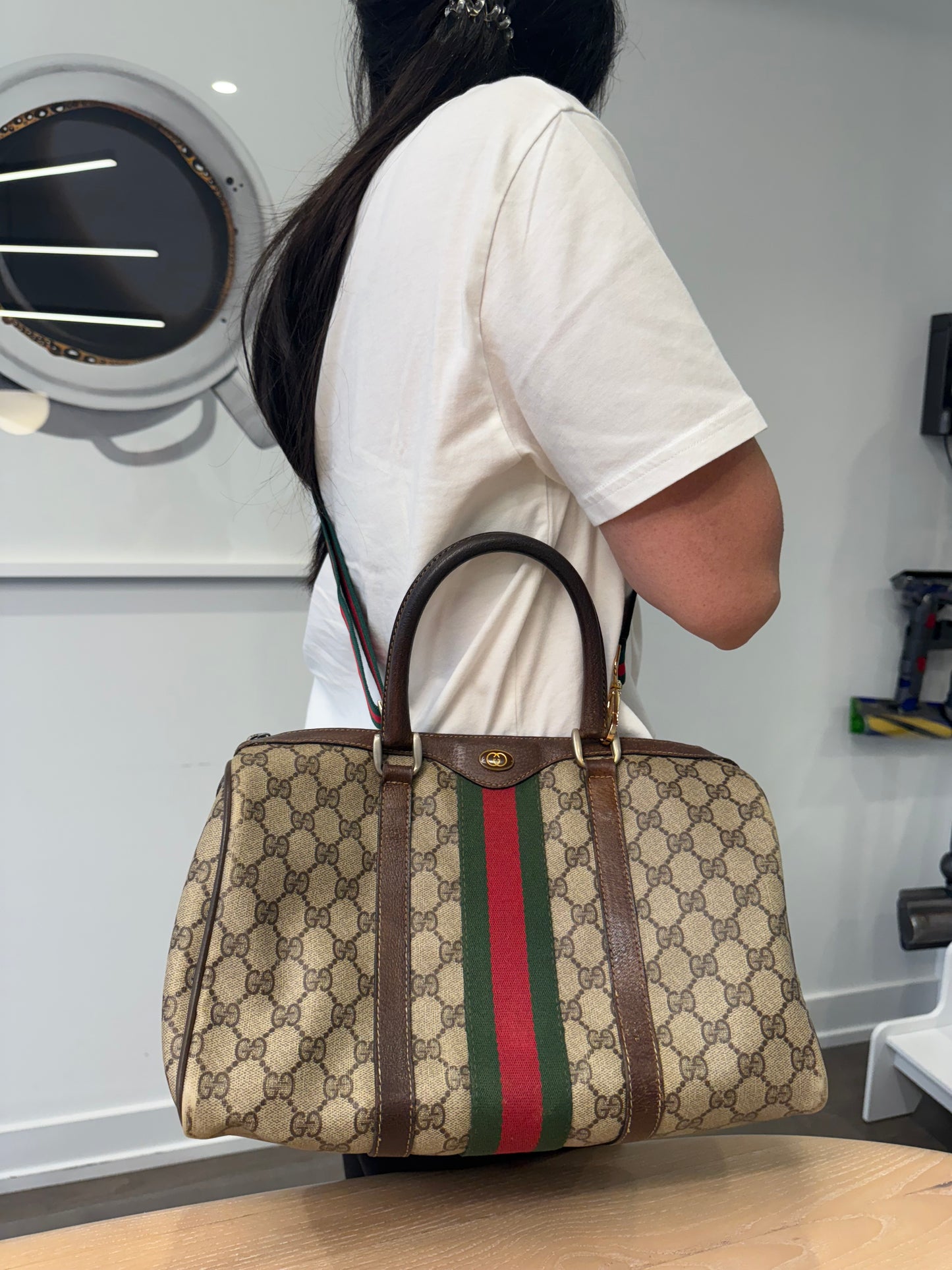 Rare Gucci Ophidia supreme Boston speedy bag with original dustbag in gorgeous preloved condition!