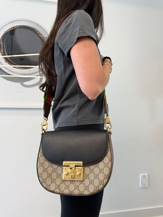 Authentic Gucci Padlock Supreme Original Adjustable Strap crossbody shoulder bag!! Retail $5500 unbelievable condition inside and out!