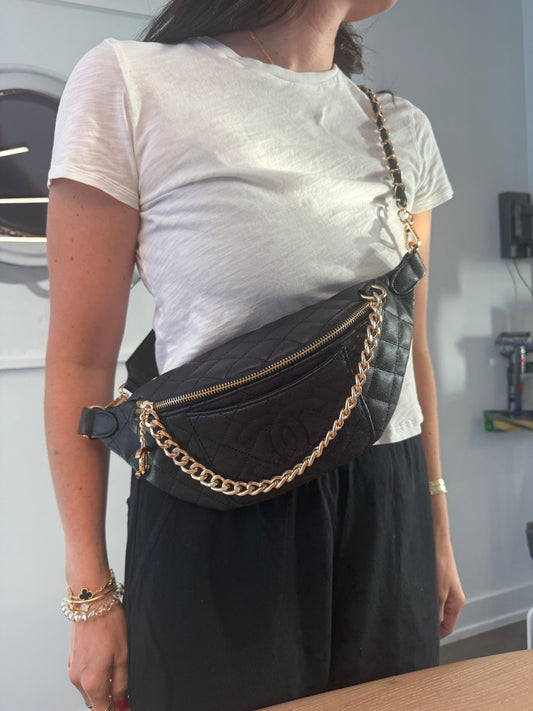 Brand New Chanel Makeup VIP Crossbody with thick strap! She’s heavy duty and extremely rare ! Fits phones wallets keys etc