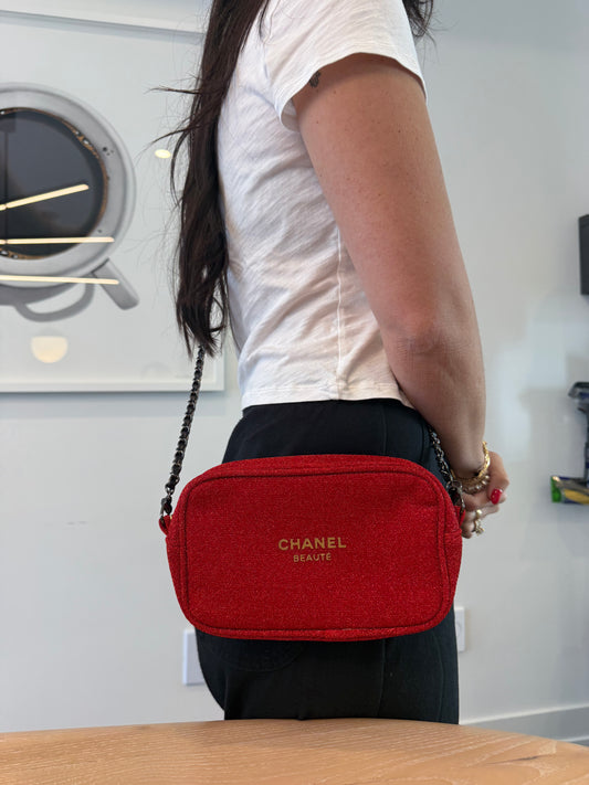 Brand New Chanel beaute crossbody bag fits everything phones wallets keys makeup etc