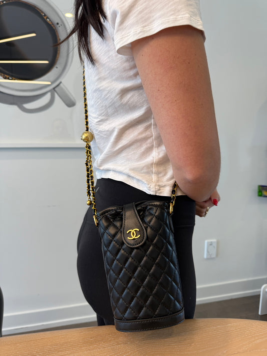 Rare adjustable strap Brand new in box Makeup vip beauty Chanel xl cell phone credit card key makeup holder crossbody bag!! Rare vip beauty piece nobody has her !