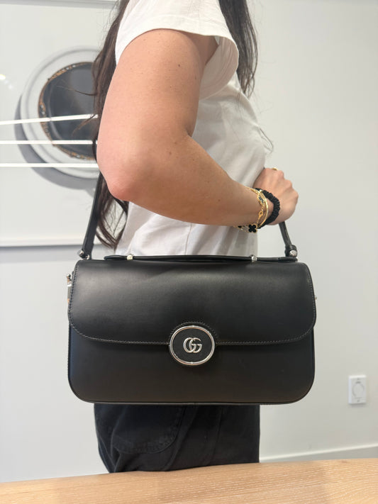 Authentic Gucci Senna Calf Skin leather Top Handle Adjustable Strap leather Chain Crossbody! 9 /10 condition with tag! $2685 retail ! Asking 50% off