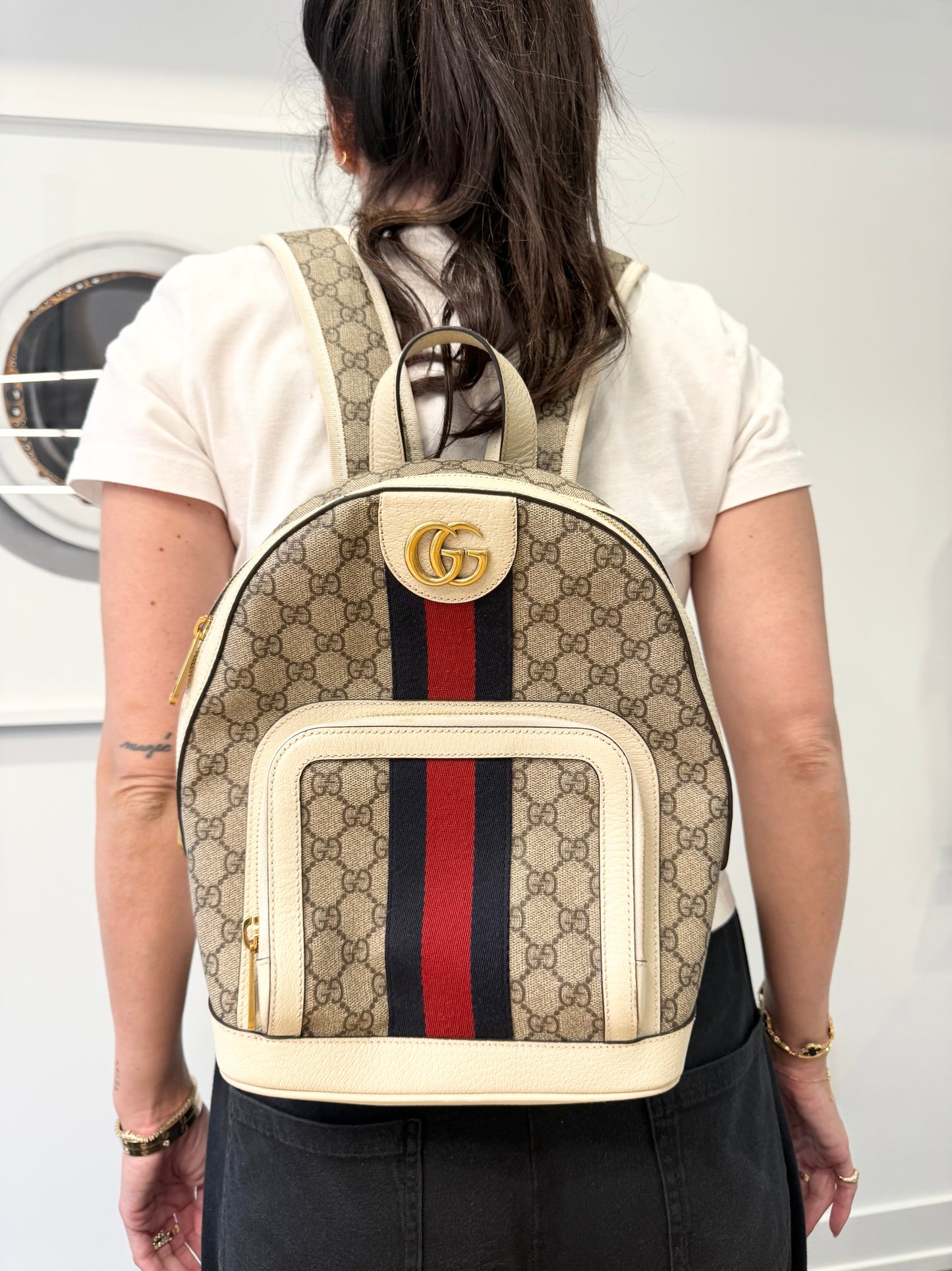Authentic Gucci Blue Web Supreme Unisex Adjustable Strap Backpack retail $4000!!! 9.5/10 condition