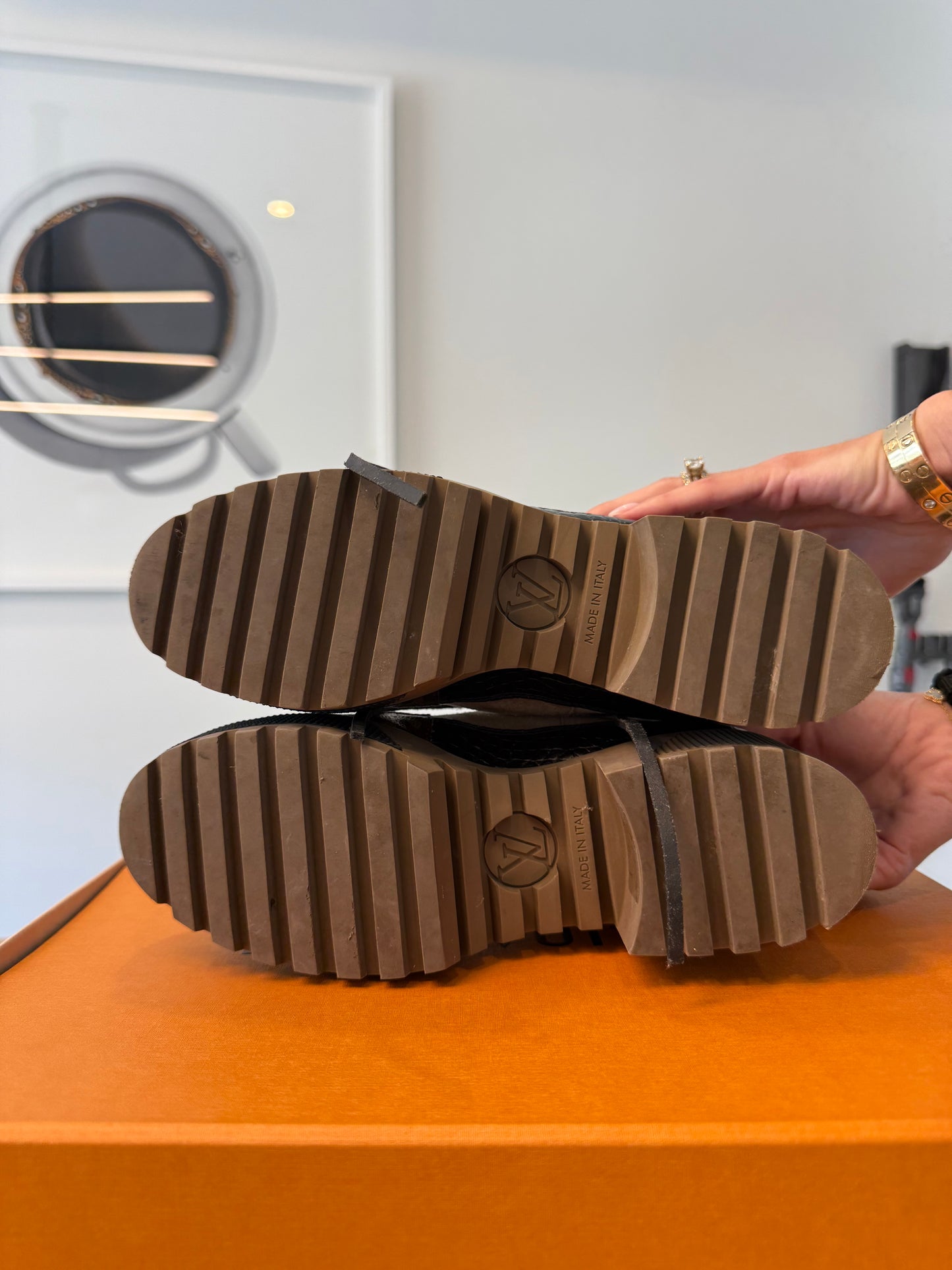 Authentic Louis Vuitton Laureate Platform Desert Boots size 36.5 in dustbag box and paper bag ! Client paid $2180 plus tax worn once ! Brand new condition