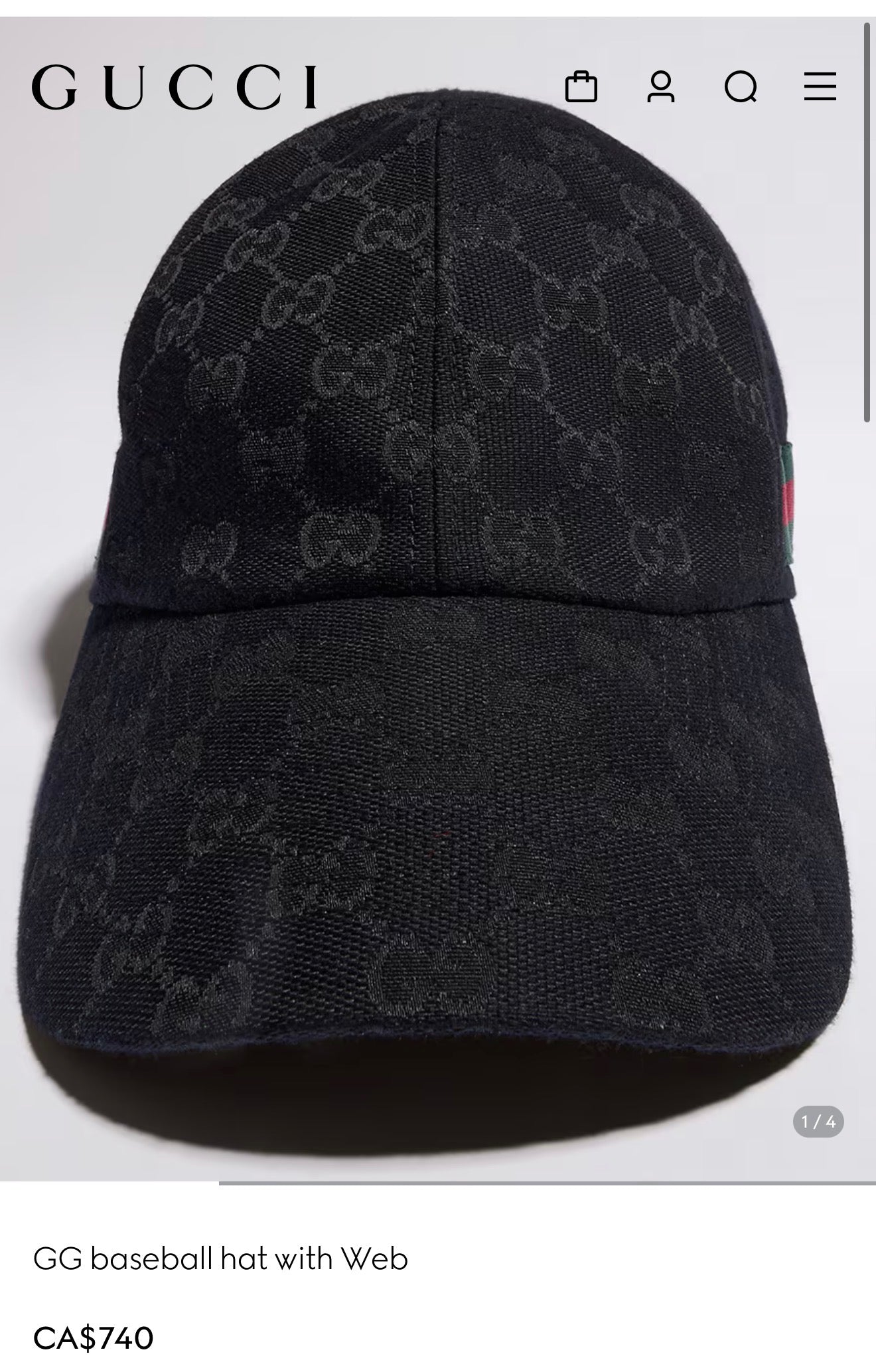Authentic Gucci Black Ophidia Unisex hat in dustbag ! Brand new condition client tried her on. Paid $740+ tax in dustbag !