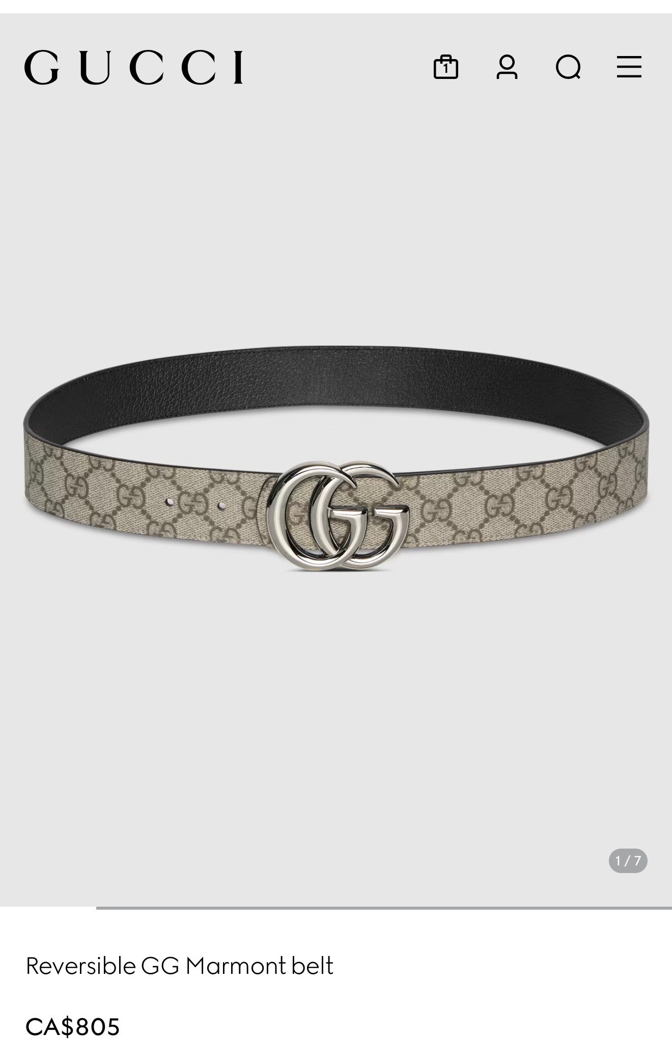 Authentic Gucci Supreme GG Marmont Reversible supreme and black size 80 belt retail $805+tax size 80 fits xxs xs and small!