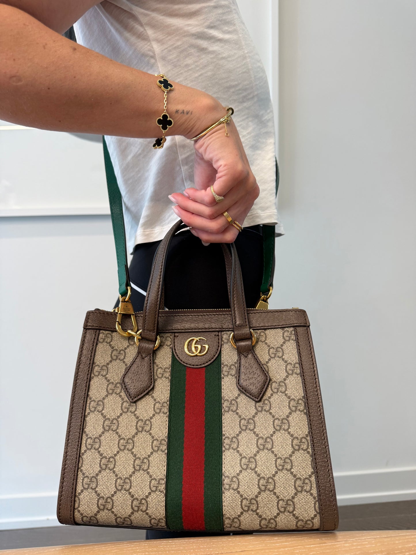 Authentic Gucci Ophidia Top Handle Zipper Top 2 Way Supreme Crossbody Bag brand new condition in box with original receipt ! Custom ordered authentic original Gucci adjustable strap! Retail right now in stores $3245+tax !!