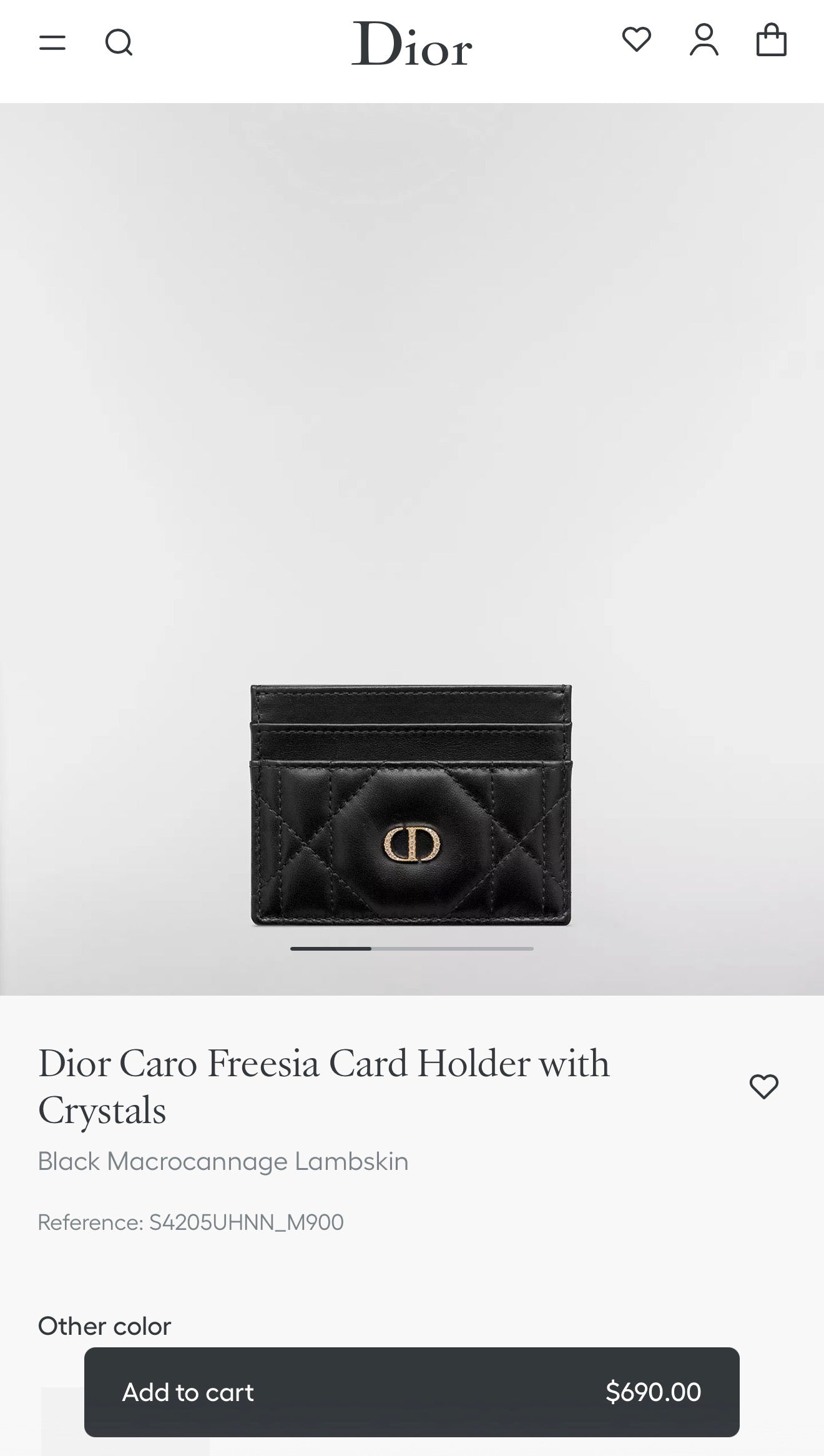 Authentic Christian Dior Montaigne Cardholder in dustbag retail over $700